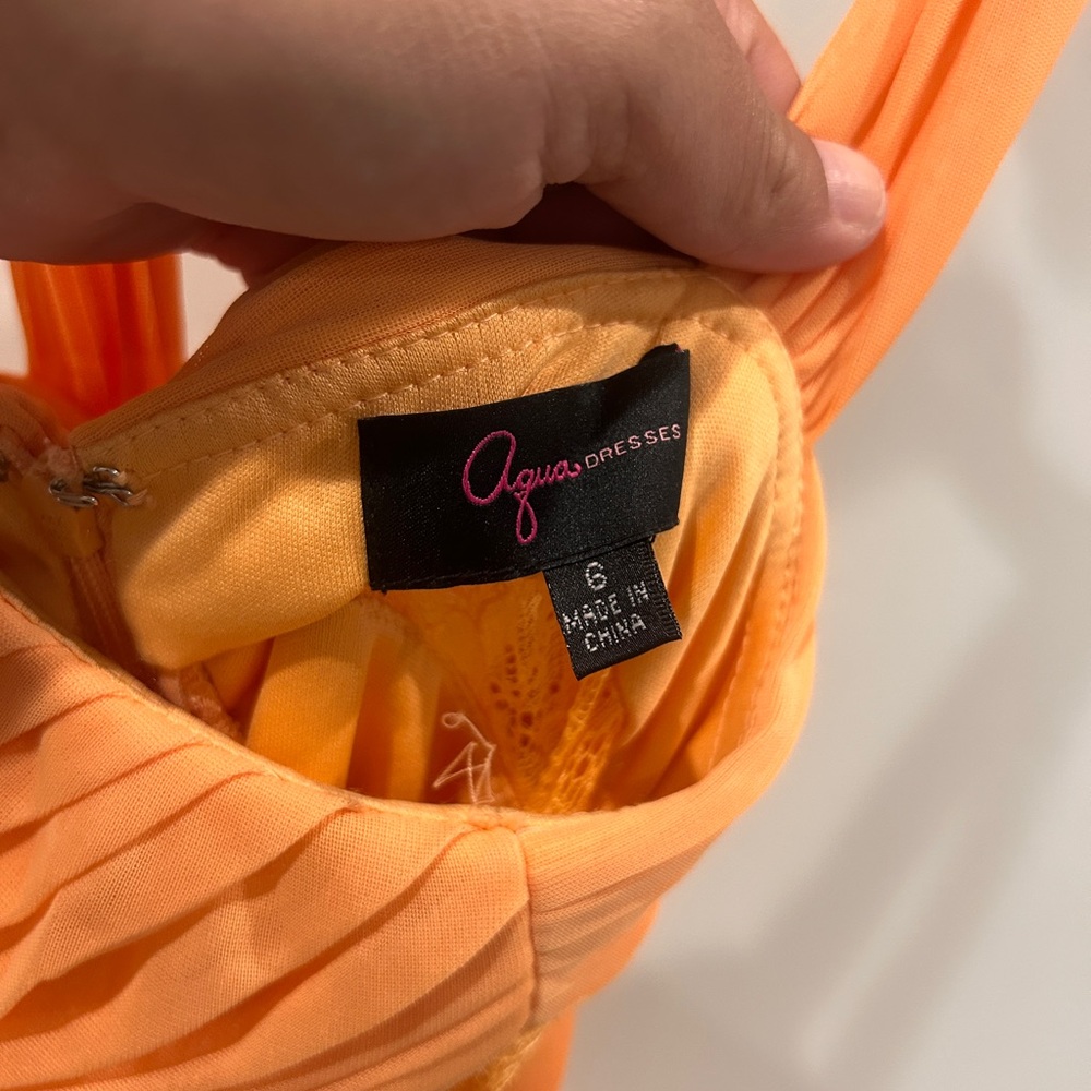 Elegant Orange Maxi Dress - Picture 6 of 10